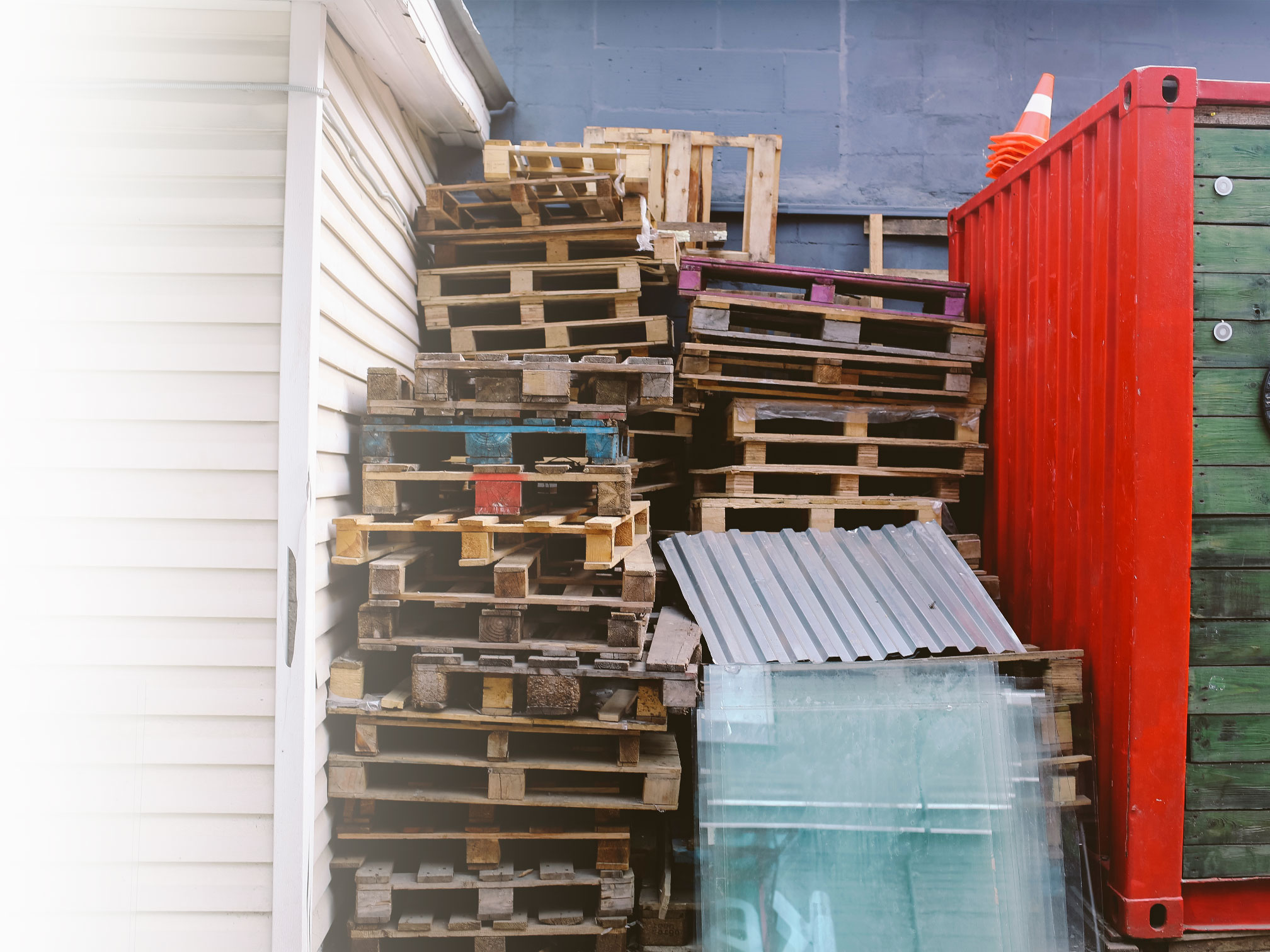 Palettes empilées